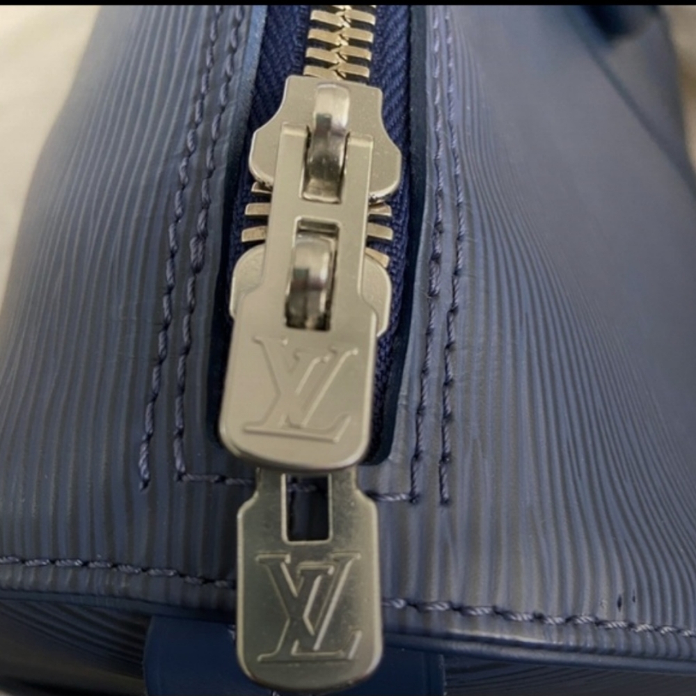 Louis Vuitton Navy Blue Epi Leather Keepall Travel Carry Duffle Luggage … - Picture 15 of 17